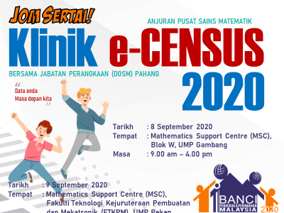 Program Klinik e-Census 2020 bersama Jabatan Perangkaan Malaysia (DOSM) Negeri Pahang