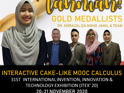 Interactive Cake-like MOOC Calculus won a gold medal in ITEX’20